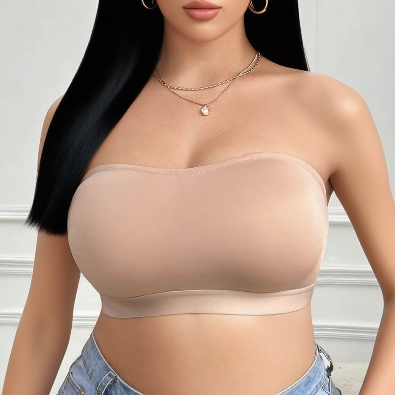 Strapless Side-closure Thin Bralettewire-free And Ultra-comfortable