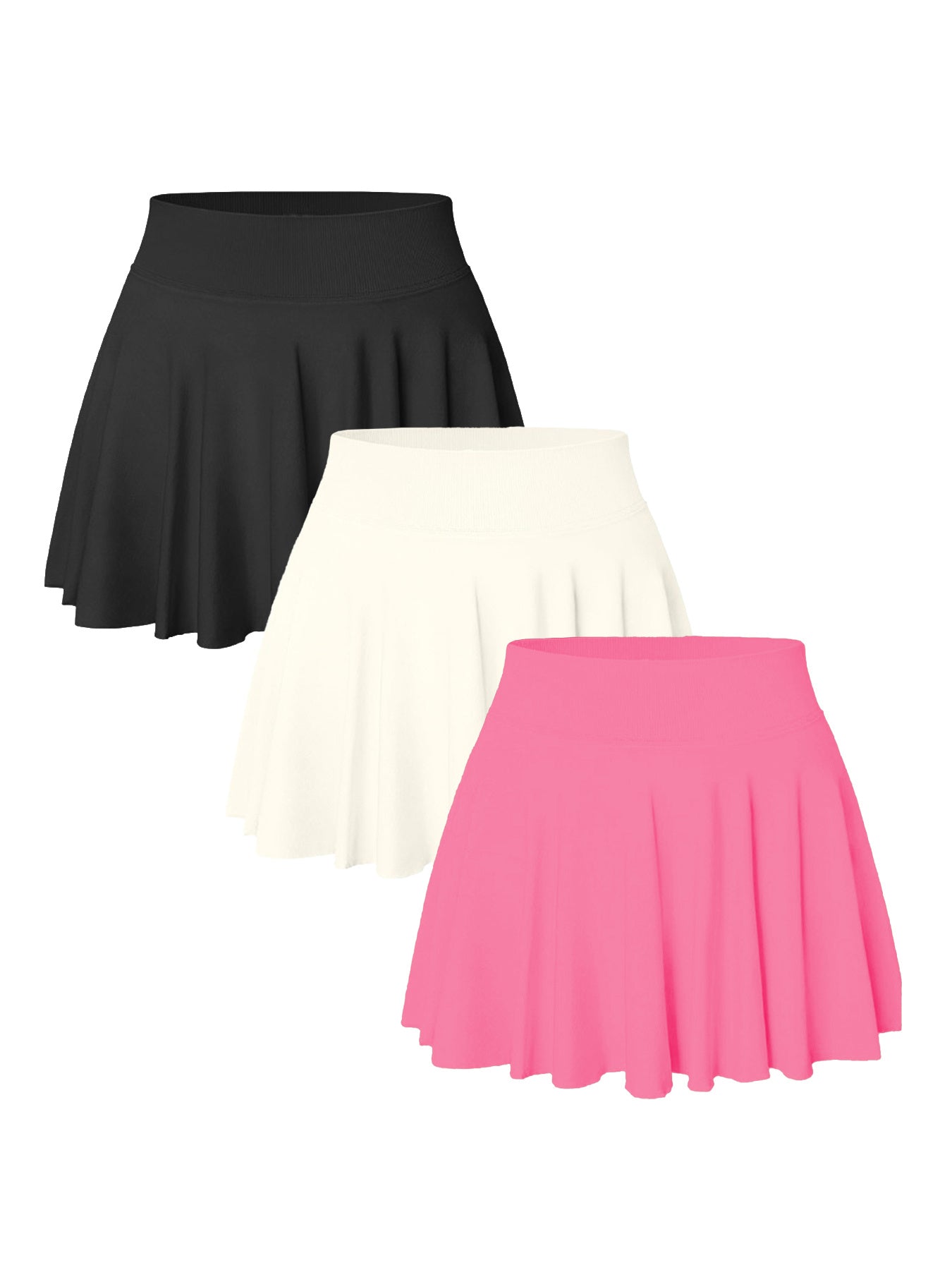 3PACK Seamless Tennis Shorts Skirt For Women