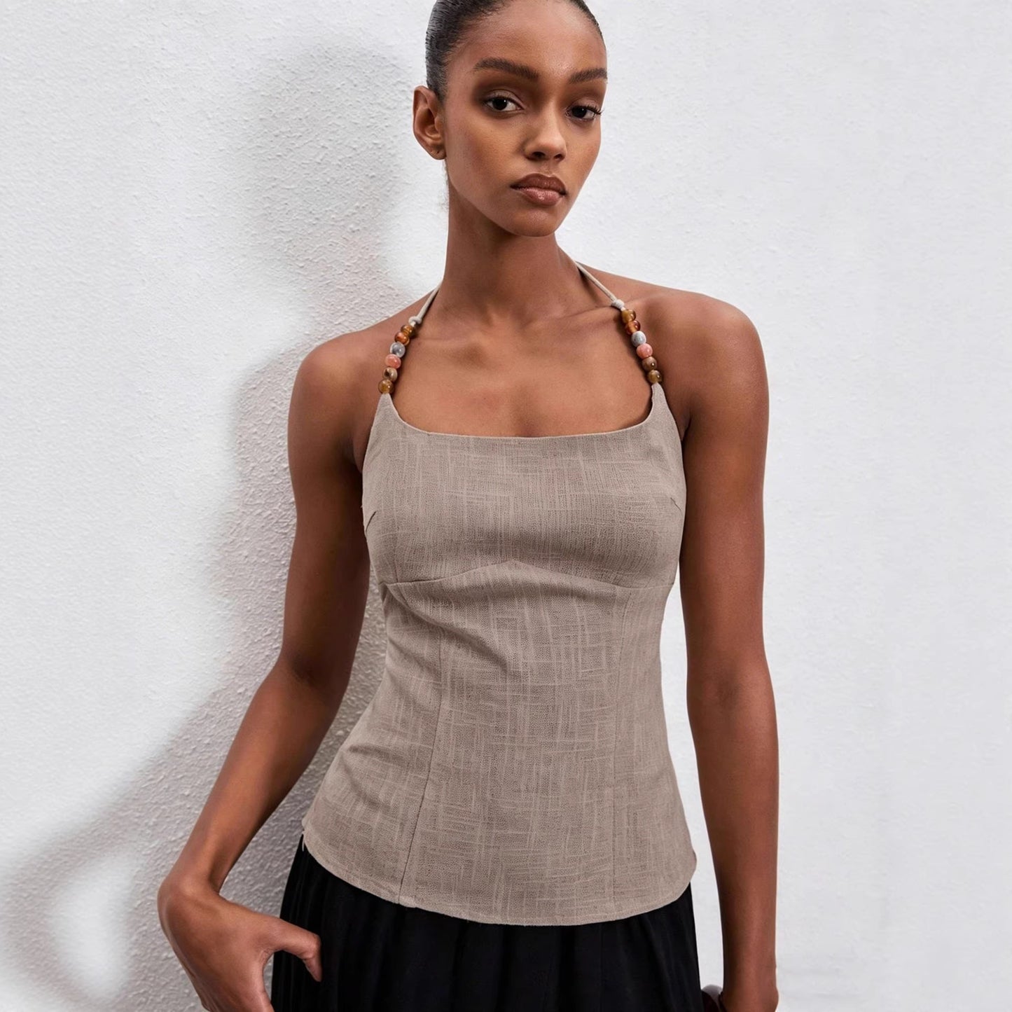 Slim-fit Square-neck Slip Top