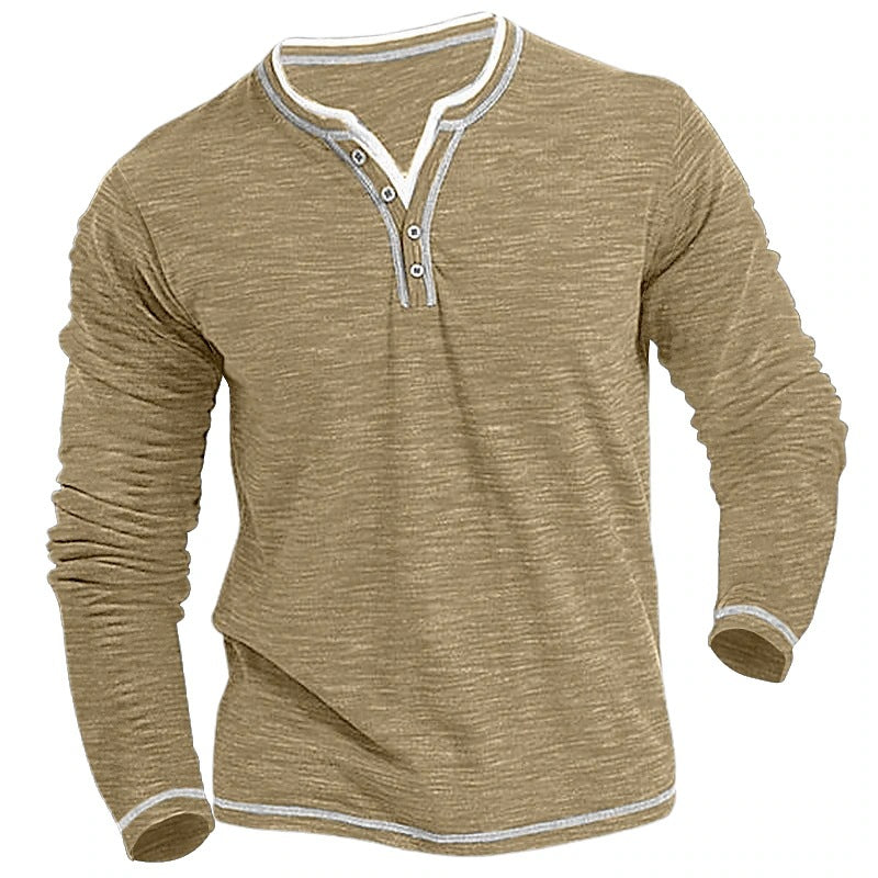 Soft Stretch Henley  T-shirt
