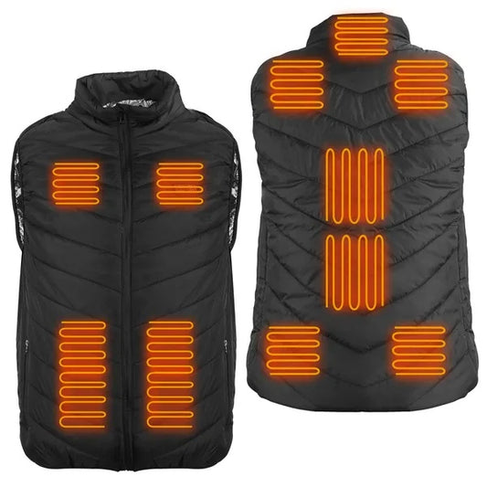 Heated Vest Electric USB Jacket Men Women Heating Coat Thermal Body Warmer Wear With 3 Temperature Levels
