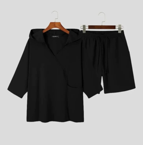 Elastic Shorts Loose Leisure Suit