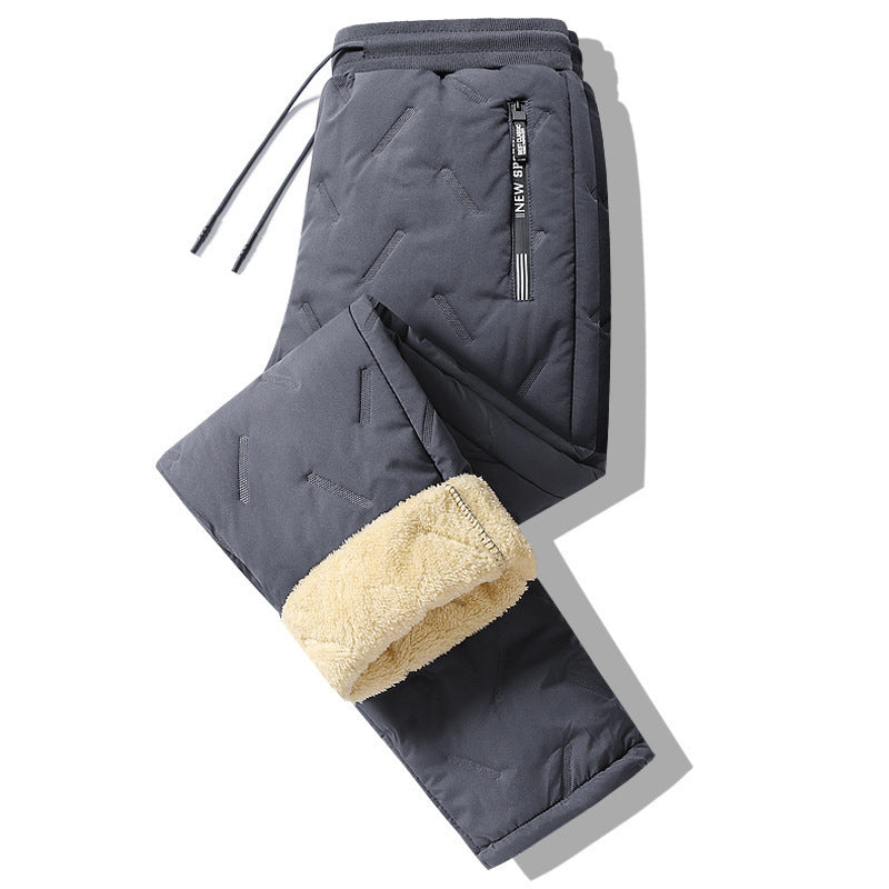 Plush Thick Fleece Sweatpant Lambswool Thermal Trousers Casual Pants Waterproof Windproof