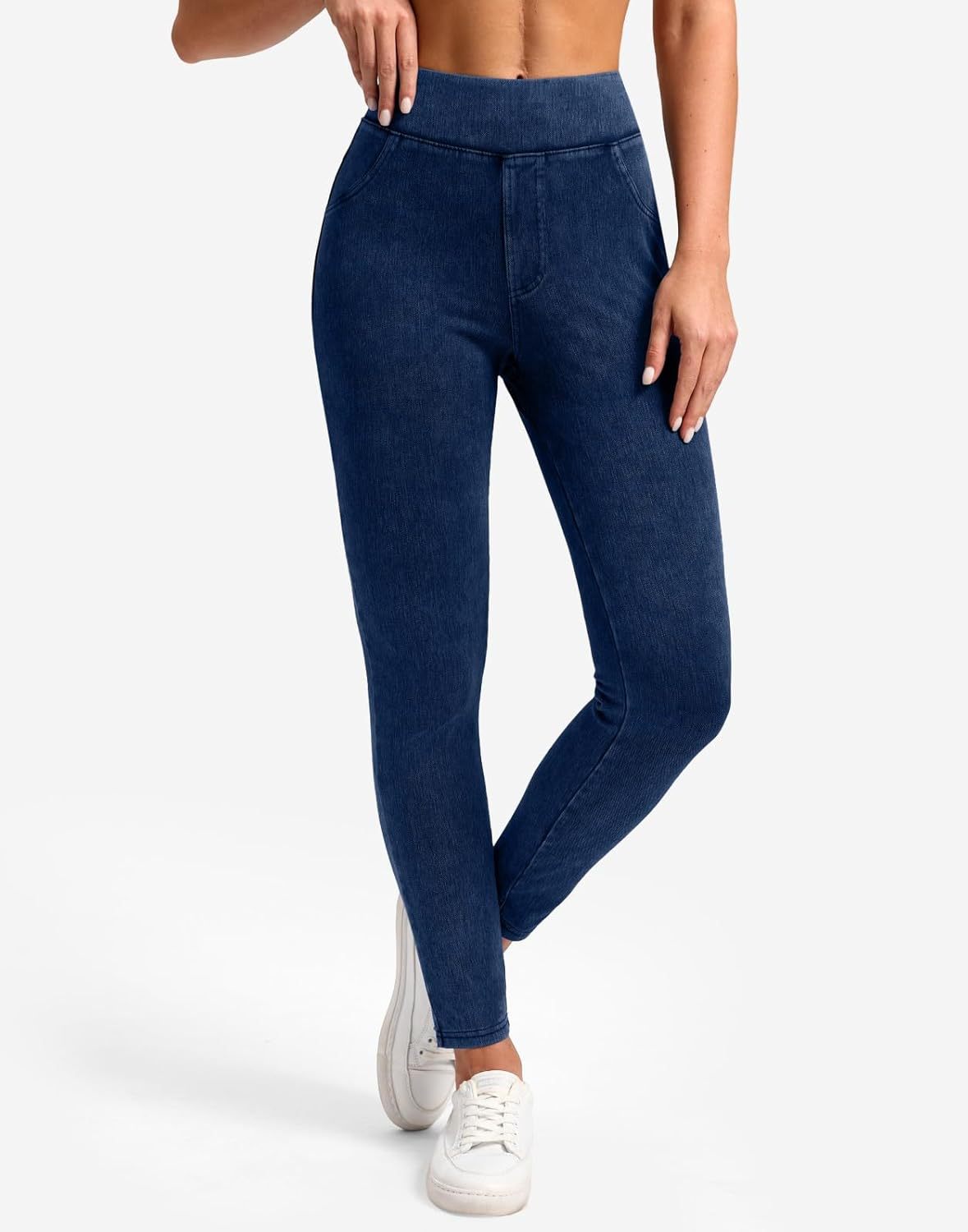 High Waist Slimming Hip Raise Double Pocket  Pants