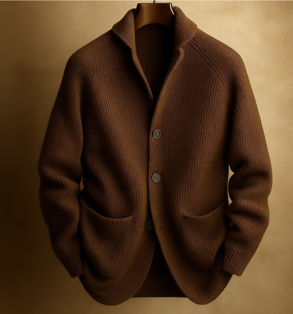 Knitted Cardigan Fashion Pocket Button Jacket