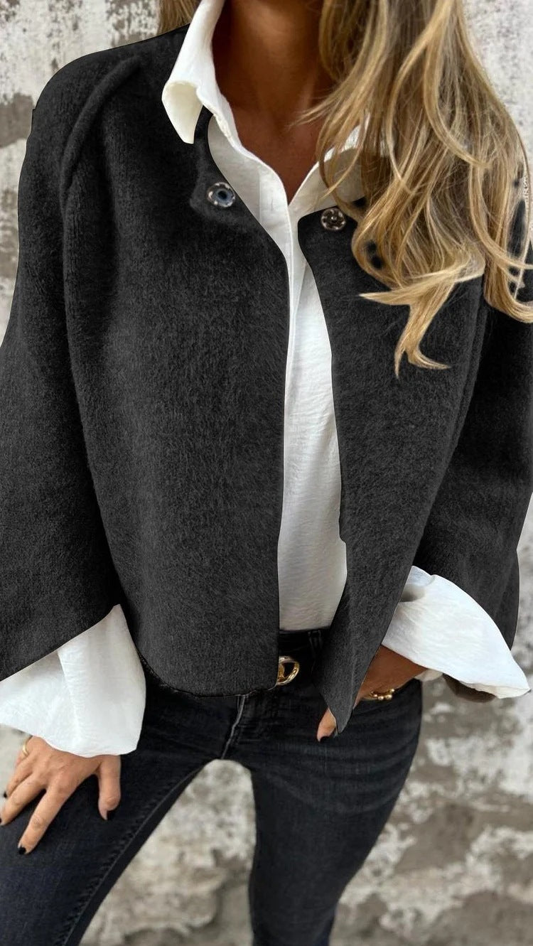 Batwing  casmere Sleeve Cardigan Cropped Jacket