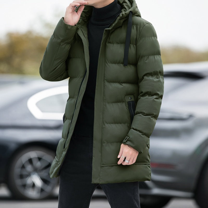 Long Hooded Jacket Windproof Coat