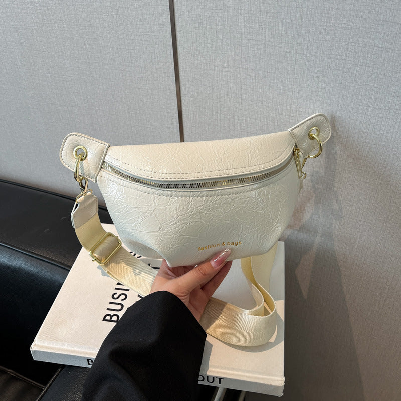 Shoulder Bag With A Wide Strap For Crossbody Wear