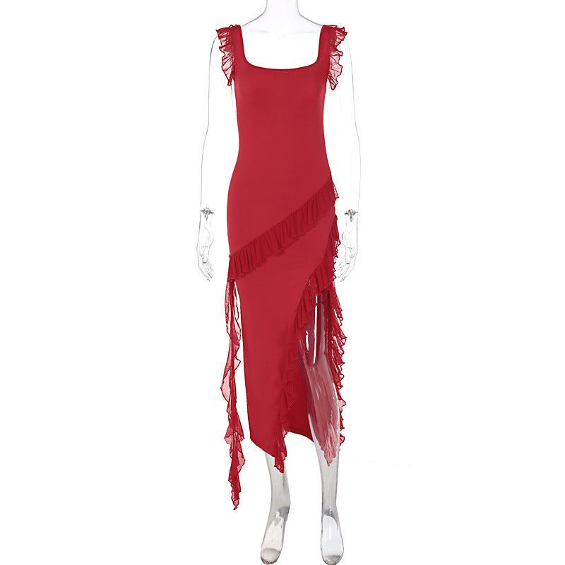 Summer Stringy Selvedge Stitching Dress