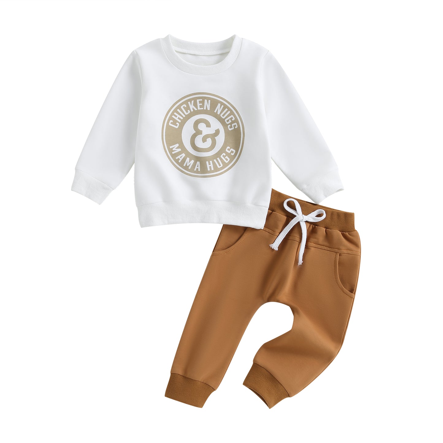Boys' Letter Printed Top And Pants Set