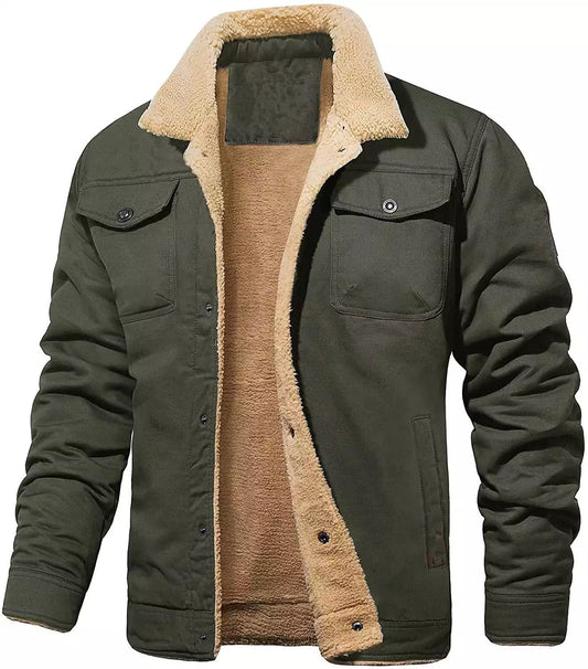 Men's Jacket Hooded Fleece-lined