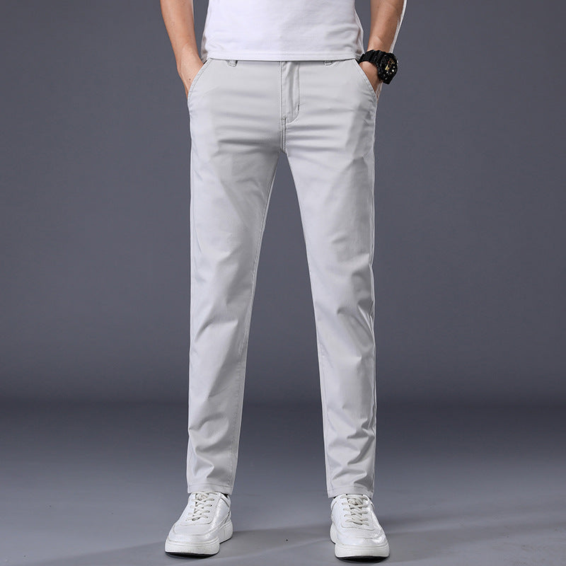 Men's Solid Color Casual Pants Straight