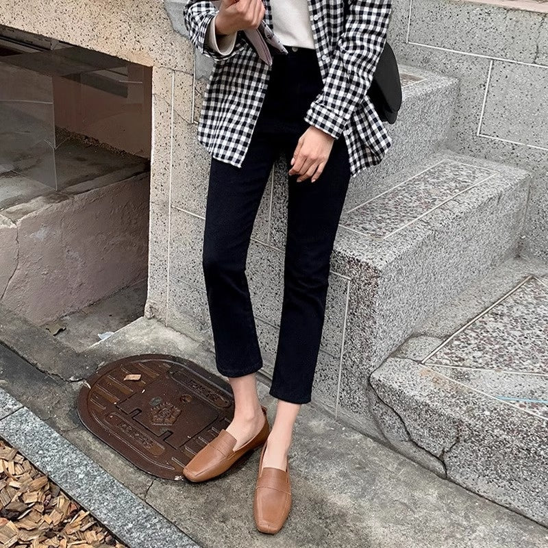 Light Slim-fit Straight Trousers