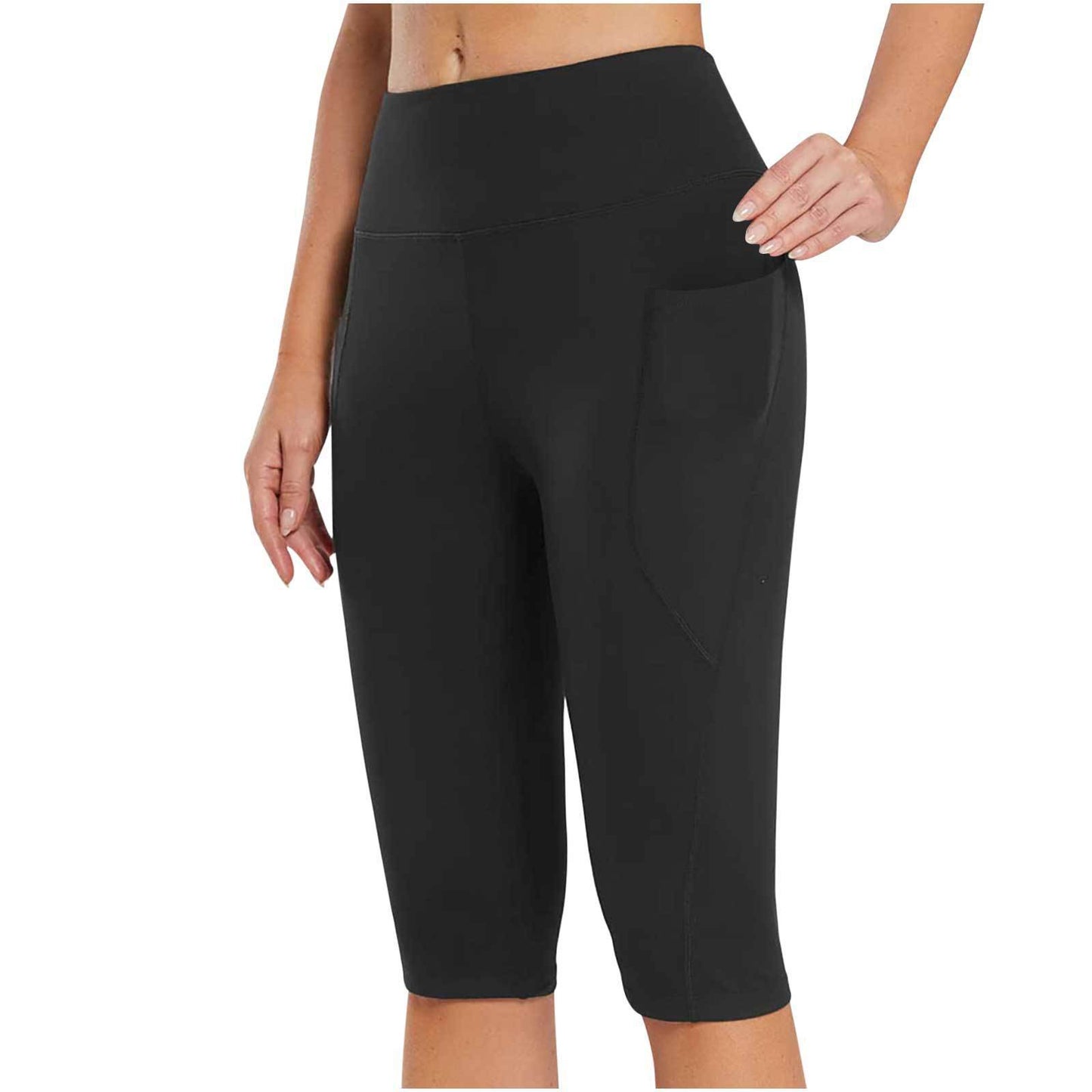 Side Pocket Solid Color Leggings