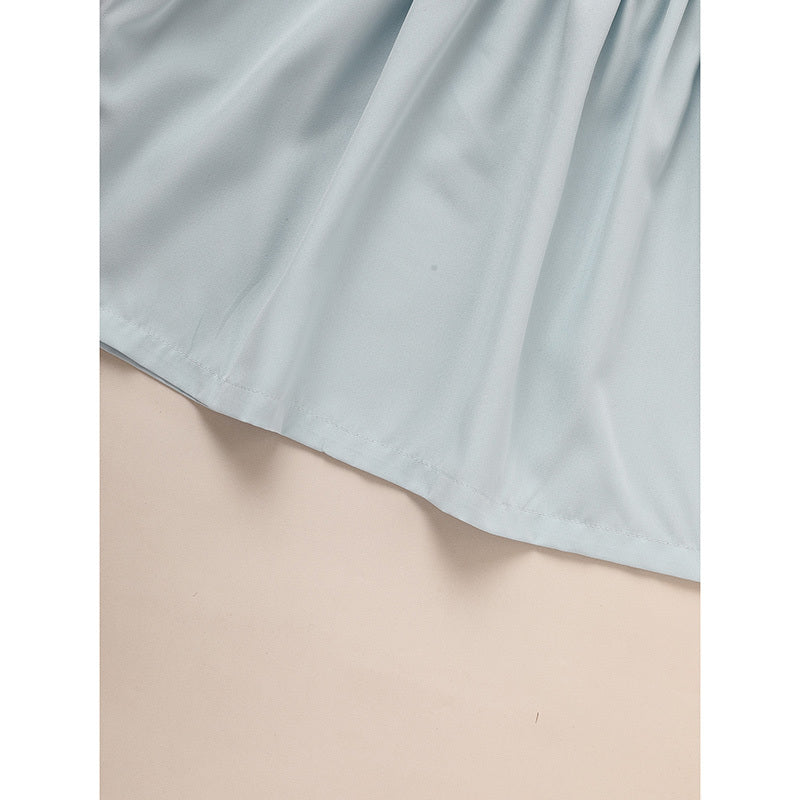 Toddler Girls' Smocked Dress Cute Puff Short Sleeves Lace Crew Neck, Adorable Princess Party Dress